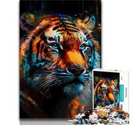 Rompecabezas de 1000 Piezas Untamed Beauty Tiger Head para Adolescentes Toda la Familia (38x26cm)