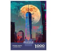 Rompecabezas De 1000 Piezas Urban Moonlit Glow Rompecabezas Juguetes Antiestrés Decoración De Pared Cumpleaños Y Navidad 52x38cm/1000pcs
