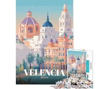 Rompecabezas de 1000 Piezas Valencia España Póster de Viaje Juego práctico Juguetes adictivos para Cultivar la Paciencia Obra de Arte Regalos Decoración del hogar Tamaño 38x26cm