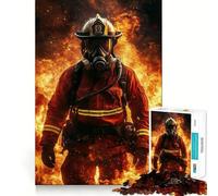 Rompecabezas de 1000 Piezas Valiente Bombero en acción,Corte Suave,Juego Creativo,Juguete,Tiempo de Juego Relajante, (38x52cm)