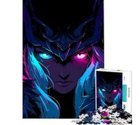 Rompecabezas de 1000 Piezas Valkiria Neón Desafío de Inteligencia para el Cerebro Juguetes Adictivos Juego Práctico Regalo de Cumpleaños Regalos de Amigo Invisible (Tamaño 75x50cm)