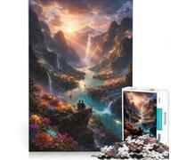 Rompecabezas de 1000 Piezas Valle de la Luz Eterna, Juego de ingenio, desafío difícil, Toda la Familia 38x26cm