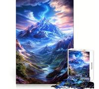 Rompecabezas de 1000 Piezas Valle de Montaña Místico para Adultos Juguete para concentrarse y ejercitar la Mente Divertido y silencioso Bordes Ajustados Artículo de Santa Claus (38x52cm)