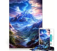 Rompecabezas de 1000 Piezas Valle de Montaña Místico para Adultos y Adolescentes Juego Mental, diversión Tranquila, Bordes Afilados, Regalo Memorable (38x26cm)