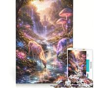Rompecabezas de 1000 Piezas Valle Oculto de los Ciervos Brillantes Juegos relajantes interacción Entre Padres e Hijos Regalos para Amigos y Familiares 38x52cm