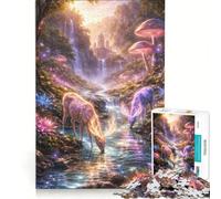 Rompecabezas de 1000 Piezas Valle Oculto de los Ciervos Brillantes Juegos relajantes interacción Entre Padres e Hijos Regalos para Amigos y Familiares 38x26cm