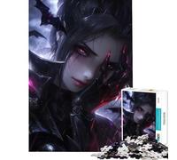 Rompecabezas de 1000 Piezas Vampiros a la luz de la Luna Juego Familiar desafío de Inteligencia Cerebral Juguetes adictivos Gran Regalo para Juegos Regalo de cumpleaños (tamaño 38x52cm)