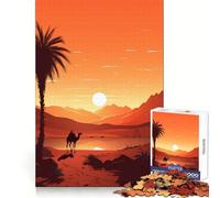 Rompecabezas de 1000 Piezas Vasto Desierto al Atardecer para Adolescentes Estimula la Memoria cognitiva Ideal para Relajarse Corte preciso (50x75cm)