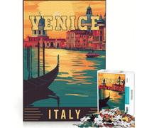 Rompecabezas de 1000 Piezas Venecia en Italia, decoración de Pared de Juguete, desafiante para completar, fortalece el Amor Entre Parejas 38x26cm