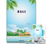 Rompecabezas de 1000 Piezas Viaja a Bali, Indonesia para Adultos y Adolescentes, Juegos educativos, decoración de Pared, cumpleaños y Navidad, 38x26cm