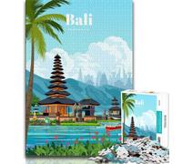 Rompecabezas de 1000 Piezas Viaja a Bali para Adultos y Adolescentes Un Juego Educativo Divertido y Divertido para cumpleaños, 50x75cm