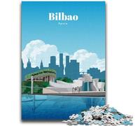 Rompecabezas de 1000 Piezas Viaja a Bilbao para Adultos y Adolescentes Juego desafiante y Educativo para Toda la Familia, Ideal para cumpleaños y Navidad 1000 Piezas (50x75cm)