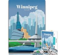 Rompecabezas de 1000 Piezas Viaja a Winnipeg para Adultos, Regalo, Juguete Educativo Intelectual descompresor, Regalo de cumpleaños, Regalos, Arte de Pared, 38x26cm