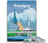 Rompecabezas de 1000 Piezas Viaja a Winnipeg para Adultos y Adolescentes, para Mayores de 14 años Entrena tu Cerebro y Tus Manos 1000 Piezas (50x75cm)