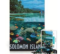 Rompecabezas de 1000 Piezas Viaje a Las Islas Salomón Decoración de Corte preciso Juego Mental Regalo Ideal para Relajarse Actividad de cumpleaños (38x26cm)