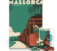 Rompecabezas de 1000 Piezas Viaje a Mallorca Juguete artístico Que desafía la Mente Juego Divertido para el Tiempo Libre Regalo Ideal para cumpleaños (38x52cm)
