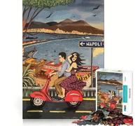 Rompecabezas de 1000 Piezas Viaje a Nápoles, diseño de Bordes Finos, Ideal para ejercitar la Mente, Relajarse y Disfrutar de la Navidad Regalo artístico (50x75cm)