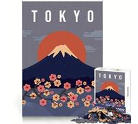 Rompecabezas de 1000 Piezas Viaje a Tokio para Adultos Ideal para ejercitar la Memoria y Disfrutar del Ocio Bordes limpios Regalo de Temporada (38x52cm)