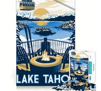 Rompecabezas de 1000 Piezas Viaje al Lago Tahoe Juguete de Corte Premium para ejercitar la Mente Tiempo de Paz Diversión Regalo de cumpleaños (38x52cm)