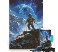 Rompecabezas de 1000 Piezas Viaje del Astronauta,decoración de Ajuste Limpio,Juego para ejercitar la Mente,Regalo para Momentos de Tranquilidad,Regalo de cumpleaños artístico (38x52cm)