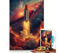 Rompecabezas de 1000 Piezas Viaje Espacial para Adolescentes Juguete de Lógica Mental Tranquilo y Firme Artículo de Deseo de Santa Claus (50x75cm)