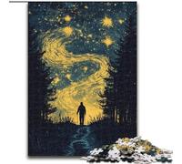 Rompecabezas de 1000 Piezas Viajero del Cielo Nocturno, Rompecabezas difíciles para Adultos, Adolescentes y diversión Familiar, Regalo Ideal para cumpleaños, 50x75cm