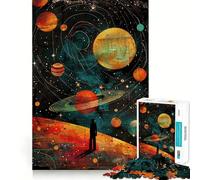 Rompecabezas de 1000 Piezas Viajero Planetas Corte Limpio Decoración Lógica Pensamiento Juego Tiempo de Juego Relajante (50x75cm)