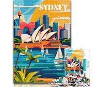 Rompecabezas de 1000 Piezas Vibraciones del Puerto de Sídney para Adultos y Adolescentes, Juguetes educativos, Juegos Familiares, Regalo de cumpleaños, 75x50cm