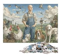 Rompecabezas de 1000 Piezas Vida de Granjero: Una Escena Rústica para Adultos | Rompecabezas | Rompecabezas de 1000 Piezas, Juegos educativos, Rompecabezas de decoración del hogar (75 x 50 cm)