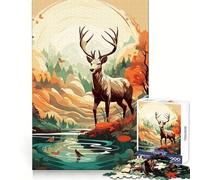 Rompecabezas de 1000 Piezas Vida Salvaje en el Bosque para Adolescentes Entrenamiento Mental, atención Plena, Escape, Bordes definidos Regalo de Temporada (38x52cm)