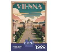 Rompecabezas De 1000 Piezas Vienna Travel Rompecabezas para Adultos Juego De Ingenio Análisis Y Lógica Interacción Entre Padres E Hijos 52x38cm/1000pcs