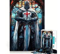 Rompecabezas de 1000 Piezas Vigilancia de los Caballeros Templarios para Adultos Juguete Mental Relajante y Divertido Corte Premium Regalo de cumpleaños 38x52cm