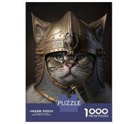 Rompecabezas De 1000 Piezas Viking Cat Rompecabezas para Adultos Juego De Ingenio Análisis Y Lógica Cumpleaños 38x26cm/1000pcs