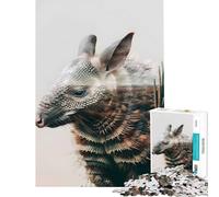 Rompecabezas de 1000 Piezas Visión del Armadillo del Desierto Juego práctico de Aprendizaje Juguetes educativos Regalos de Amigo Invisible Decoración (Tamaño 50x75cm)
