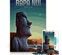 Rompecabezas de 1000 Piezas Visita a Papa NUI, Juguete de Corte Premium para ejercitar la Mente, diversión y Paz, Regalo de cumpleaños (38x52cm)