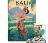 Rompecabezas de 1000 Piezas Visita Bali la Isla de los Dioses Juego práctico para Entrenar tu Cerebro y Tus Manos con Piezas de Formas aleatorias Que encajan Perfectamente 38x26cm