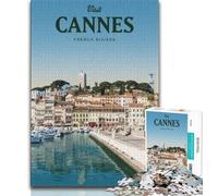 Rompecabezas de 1000 Piezas Visita Cannes para Adultos y Adolescentes Un Juego desafiante Ideal para Regalar a Toda la Familia 75x50cm