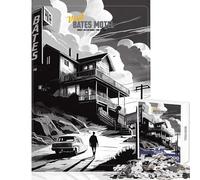 Rompecabezas de 1000 Piezas: Visita el Motel Bates Juguete Educativo Regalo de cumpleaños Juego práctico con póster a Juego y Hoja de Trivia (tamaño 50x75cm)