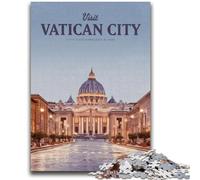 Rompecabezas de 1000 Piezas Visita la Ciudad del Vaticano para Adultos y Adolescentes Ayuda a ejercitar el Cerebro Juguete adictivo para Cultivar la Paciencia Decoración 1000 Piezas