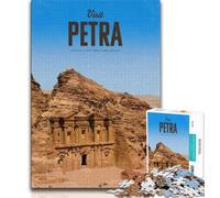 Rompecabezas de 1000 Piezas Visita Petra para Adolescentes, Ideal para Montar en casa, Regalo de cumpleaños o de Viaje 38x26cm