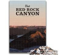 Rompecabezas de 1000 Piezas Visita Red Rock Canyon para Adultos y Adolescentes Ayuda a ejercitar el Cerebro Juguete adictivo para Cultivar la Paciencia Decoración 1000 Piezas (26x38cm)