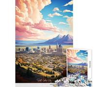 Rompecabezas de 1000 Piezas Visita Salt Lake City Juguetes antiestrés Gran Regalo para Juegos Juego Imposible Entrena tu Cerebro y Manos tamaño 38x26cm