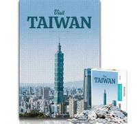 Rompecabezas de 1000 Piezas Visita Taiwán para Adolescentes, Ideal para armar en casa, Regalo de cumpleaños o de Viaje 75x50cm