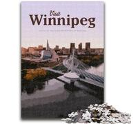 Rompecabezas de 1000 Piezas Visita Winnipeg para Adolescentes, Juego Familiar antiestrés, Regalo desafiante y difícil para Amigos y Familiares, 1000 Piezas (50x75cm)