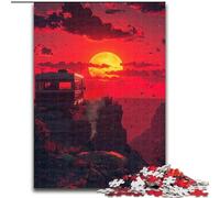Rompecabezas de 1000 Piezas Vista Desde el Infierno de Madera, un desafío para Adolescentes, Ideal para una Noche de Juegos en Familia, 1000 Piezas(50x75cm)