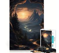 Rompecabezas de 1000 Piezas Vista Tranquila Desde una Cueva Juguete artístico Que desafía la Mente Juego Divertido para el Tiempo Libre Regalo Ideal para cumpleaños (50x75cm)