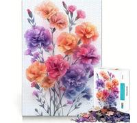 Rompecabezas de 1000 Piezas Viva Claveles para Adolescentes Juego Divertido y fácil de armar Sin Espacios Actividad Nocturna para Toda la Familia (50x75cm)