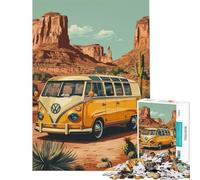 Rompecabezas de 1000 Piezas Volkswagen Desert Fun para Actividades en casa decoración artística para el hogar Juguetes para Mayores de 14 años (50x75cm)