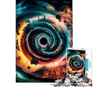 Rompecabezas de 1000 Piezas Vórtice Cósmico Rompecabezas para Adultos Juegos relajantes Mejora la Memoria cumpleaños y Navidad (Tamaño 38x26cm)