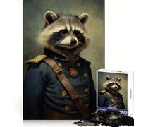 Rompecabezas de 1000 Piezas War Raccoon Teenagers para desarrollar la Capacidad de razonamiento, aliviar el estrés y divertirse con Cortes precisos (38x26cm)